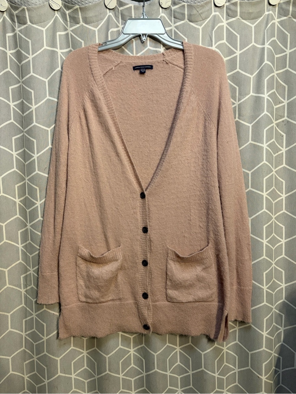 American Eagle Outfitters Blush Open-Front Cardigan